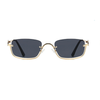 2024 new style metal lower half frame trend small square frame hot-selling sun visor women's sunglasses