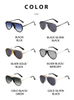 2024 Men's Metal Pilot Sunglasses Vintage Double Beam Pilot Sunglasses Top quality metal shades UV Lens Fashion Sunglasses
