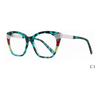 DILICN new large frame unisex acetate optical frame fashionable hot selling colorful glasses
