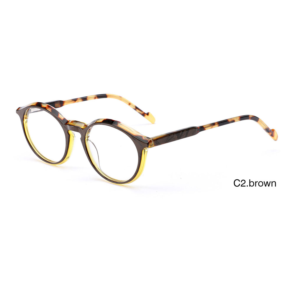 DILICN new unisex acetate round frame small size optical frame fashionable hot selling colorful glasses