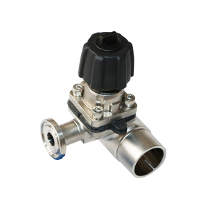 3 Way Sanitary Diaphragm Valve With Clamp-Weld Ends