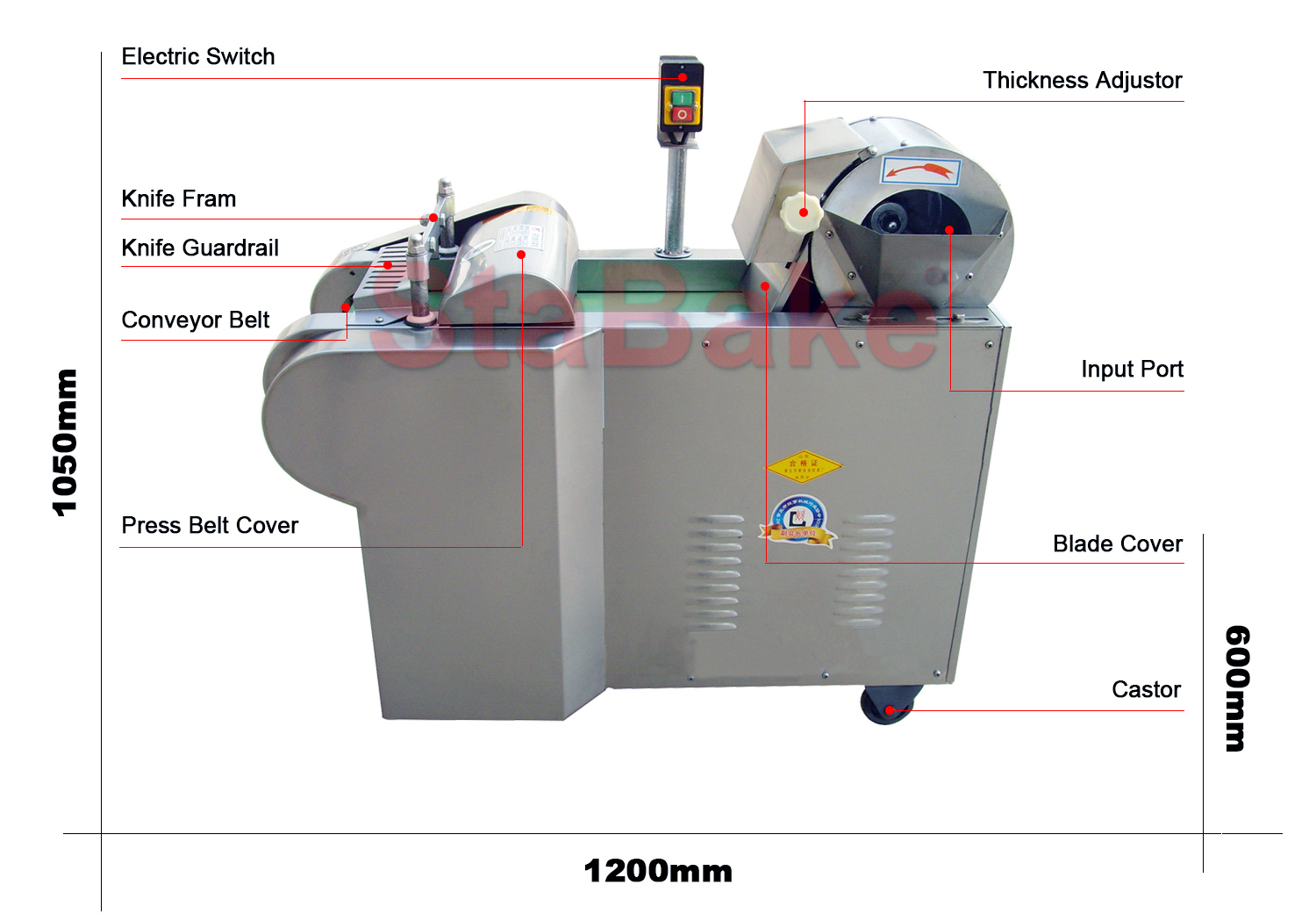 YQC1000 commercial vegetable cutting machine