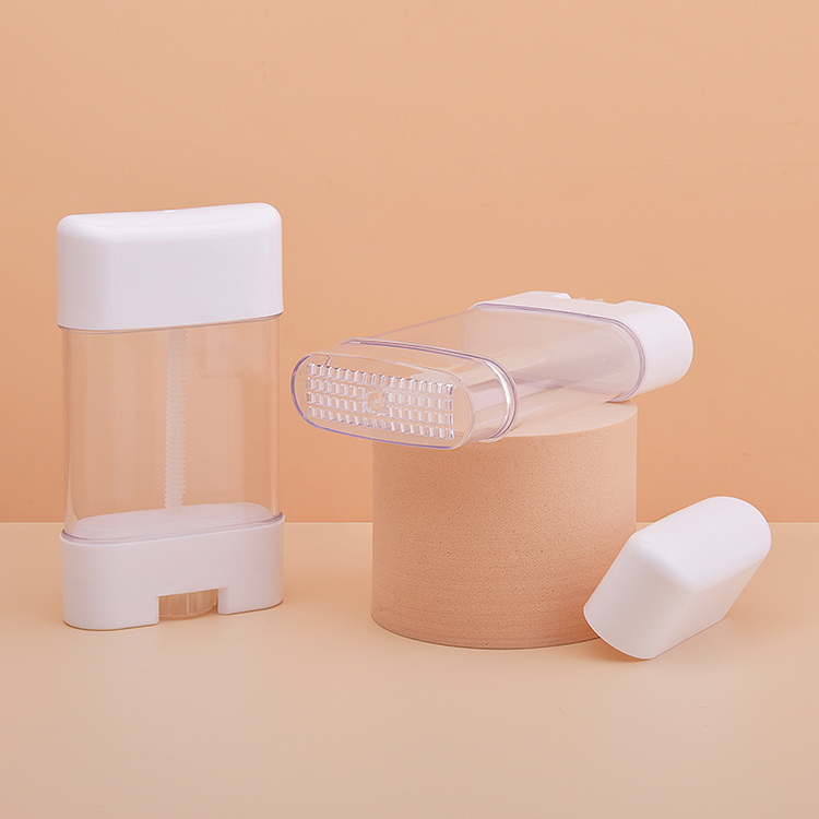 Tubo de barra desodorante cuadrado con tapa plana de llenado inferior