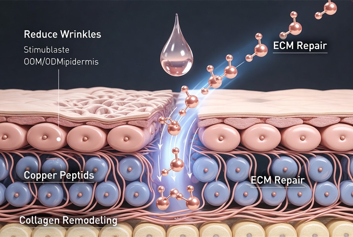 Copper Peptide Deep Wrinkle Mechanism