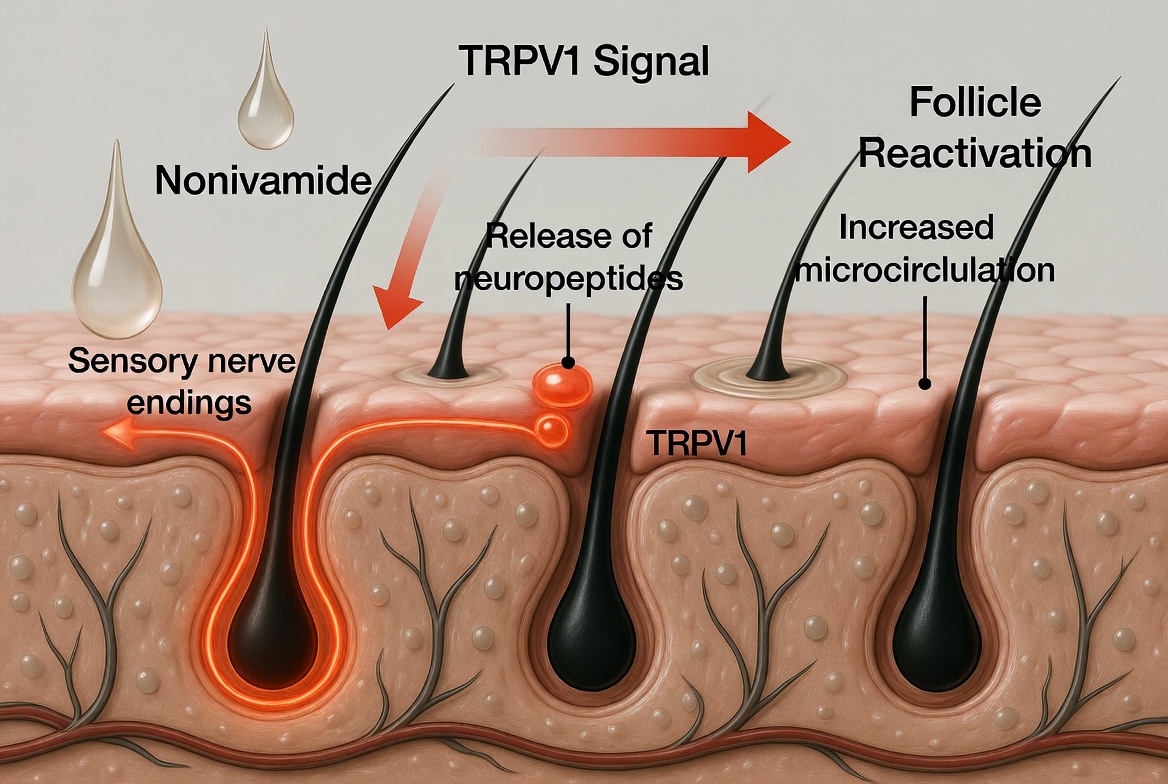 TRPV1 Driven Scalp Micro Activation Pathway