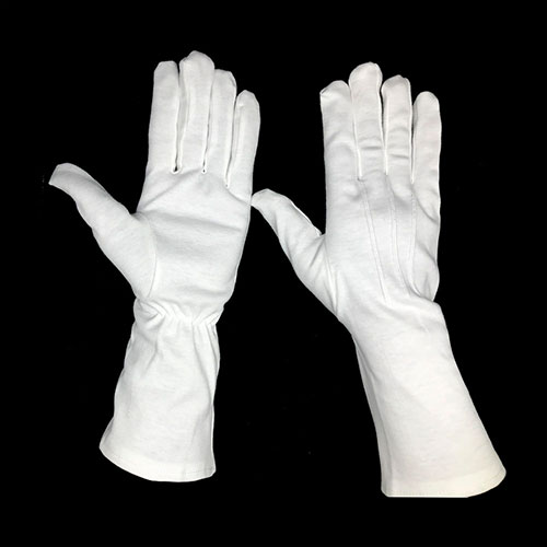 Men Formal Tuxedo White Parade Cotton Gloves