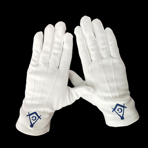 York Scottish White Square Compass Glove