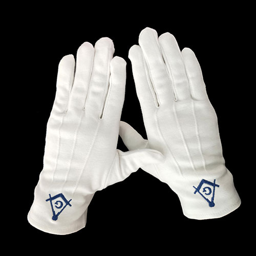 York Scottish White Square Compass Glove