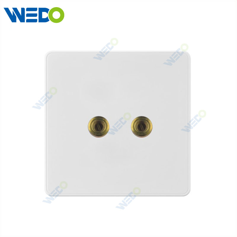 C85 Wall Switch Push On Off UK Standard Electric Switch Socket UK Standard White Gold 2way Loudspeaker