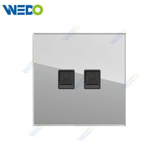 D90 Series TEL / Double TEL / Computer / Double Computer / TEL+ Computer 250V Light Electric Wall Switch Socket Glass Plate+PC Bottom Material Modern Sockets