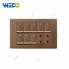 Pakistan Popular PC White Electrical Switches 8 Gang Switch With 2 Gang Socket 8+2 Switch Socket 