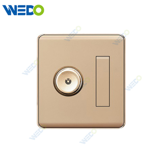 K2-P Series 1 Gang Switch Dimmer Switch Fan Dimmer 500W/1000W 250V Light Electric Wall Switch Socket 86*86cm PC Material with Chrome Frame Home Switches Twist Pattern