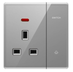 Ultra Slim Switch Socket Big Switch Button MF 3 Pin&13A & MF 5 Pin &15A Socket Innovative Design Generous Appearance W6 Series Switch Socket 