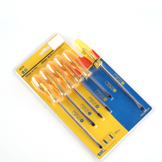 Custom China Screwdriver Tool Set With Blister 6 Pc Transparent Handle Acetate Handle Screwdriver Set