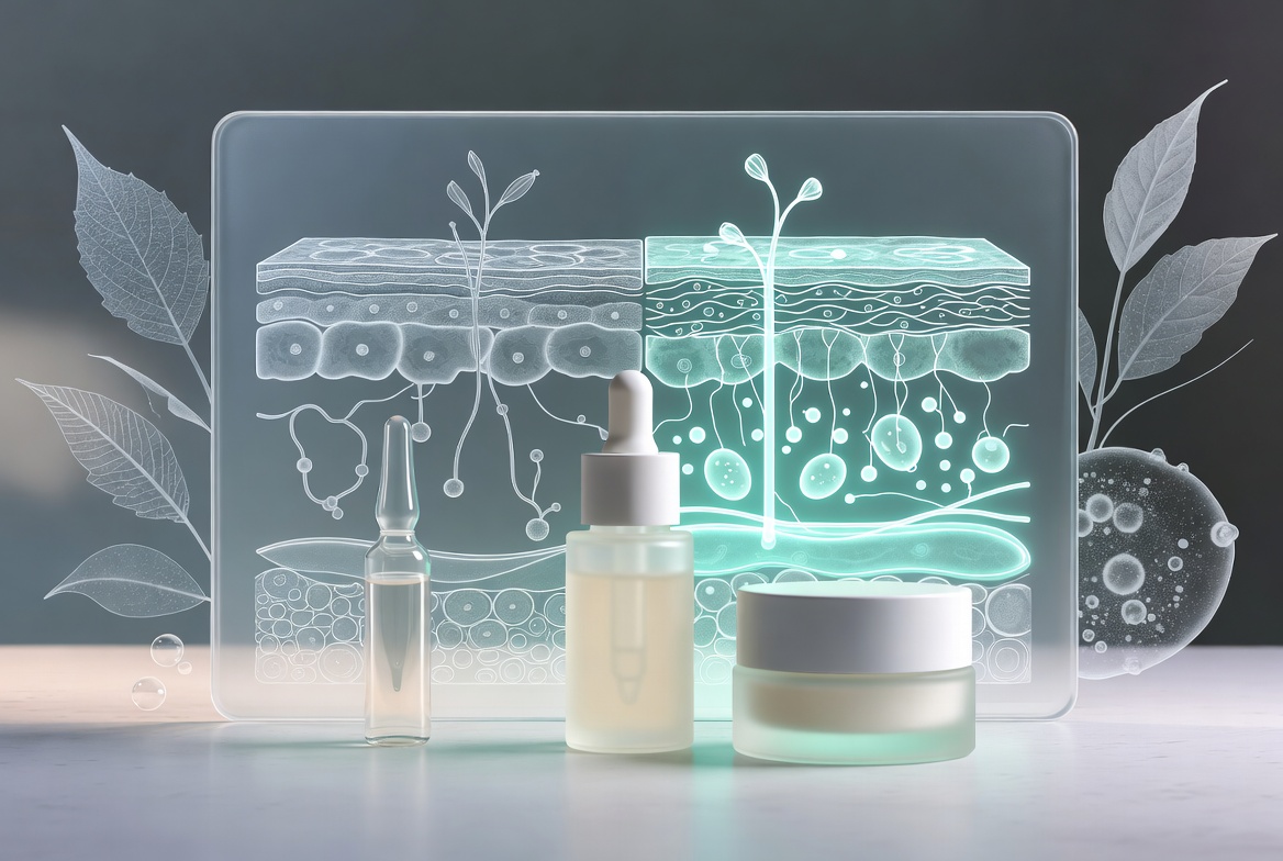 Layered Regenerative Skincare System Visualization