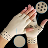 Magnetic Arthritis Therapy Beige Fingerless Compression Gloves