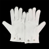 White Police Man Ceremony Gloves with Metal Snap