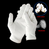 Customized Funeral Pallbearer White Cotton Gloves with Beaded Non-slip in Various Sizes