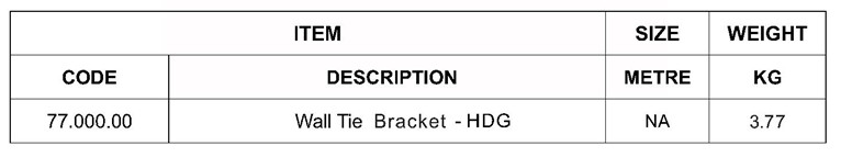 WALL TIE BRACKET