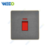 ULTRA THIN A1Series 45A socket with neon Acrylic / Leather Different Color Different Style Fashion Design Wall Switch 