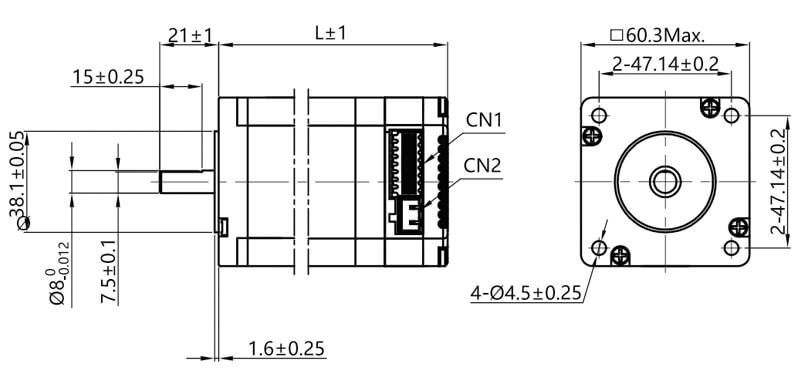 BFISC60-P4A3 Integrated Stepper Motor موتور پله ای یکپارچه BFISC60-P4A3