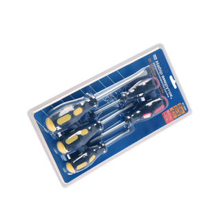 5 Pc Rubber Magnetic Cheap Handle Screwdriver Set With Blister Pack