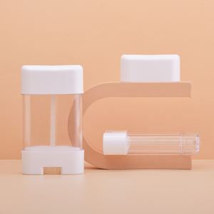 Tubo de barra desodorante cuadrado con tapa plana de llenado inferior