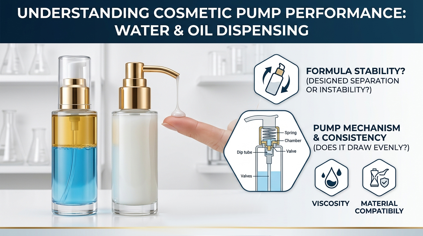 Un Distributeur De Pompe Peut-il Affecter Le Rapport Eau-huile D'une Formule Cosmétique?