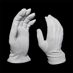  Top Grade White Honor Guard Nylon Gloves