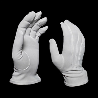  Top Grade White Honor Guard Nylon Gloves
