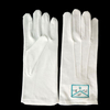 White Cotton Apron of Masonic Embroidery Gloves