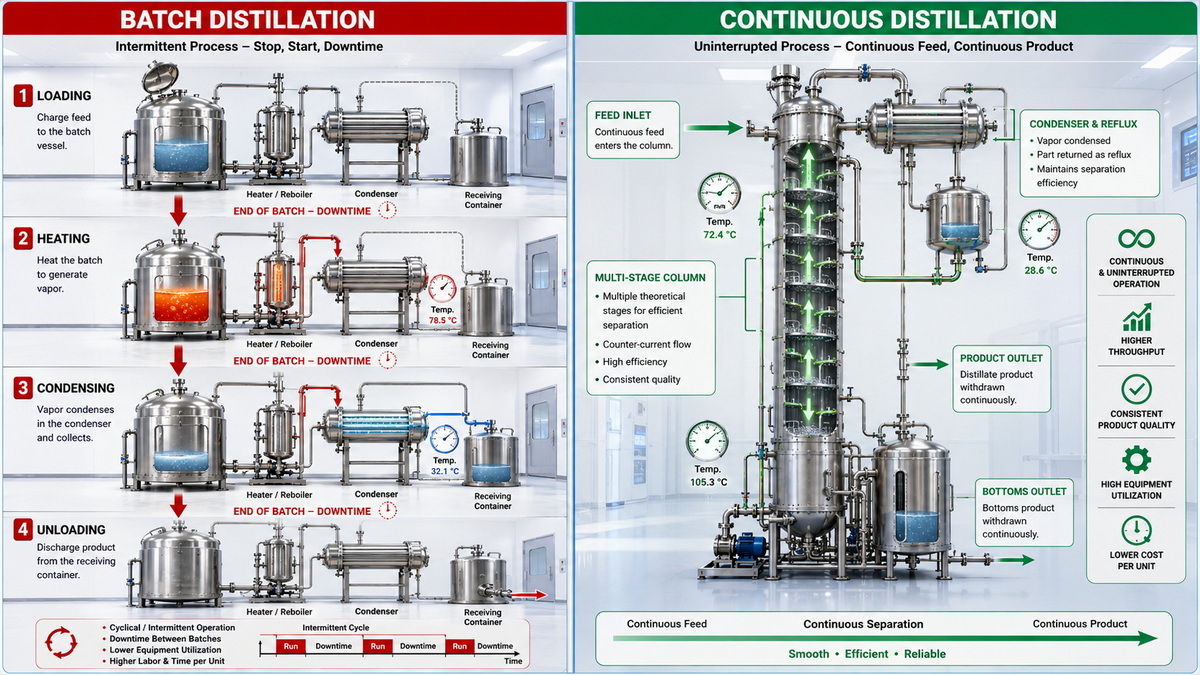 Diagram Perbandingan Proses Distilasi Batch Vs Kontinu
