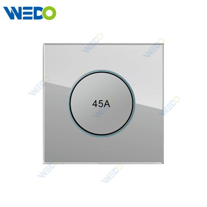 D90 Series 45A Switch With LED Light Ring 250V Light Electric Wall Switch Socket Glass Plate+PC Bottom Material Modern Sockets