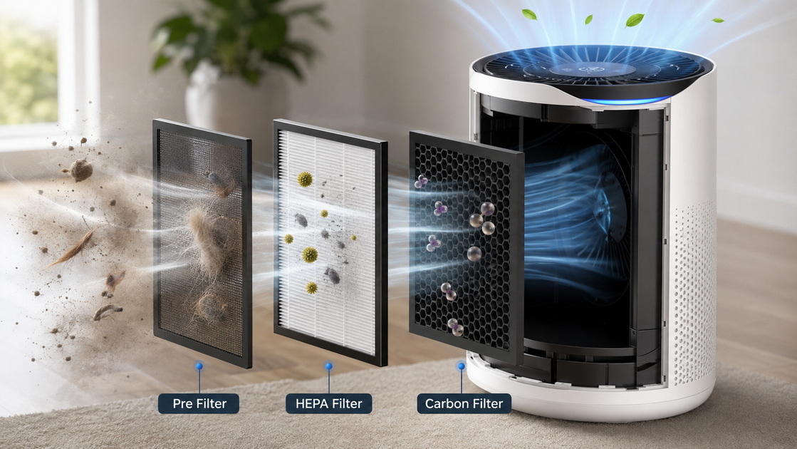 2Comment fonctionne un purificateur d’air HEPA