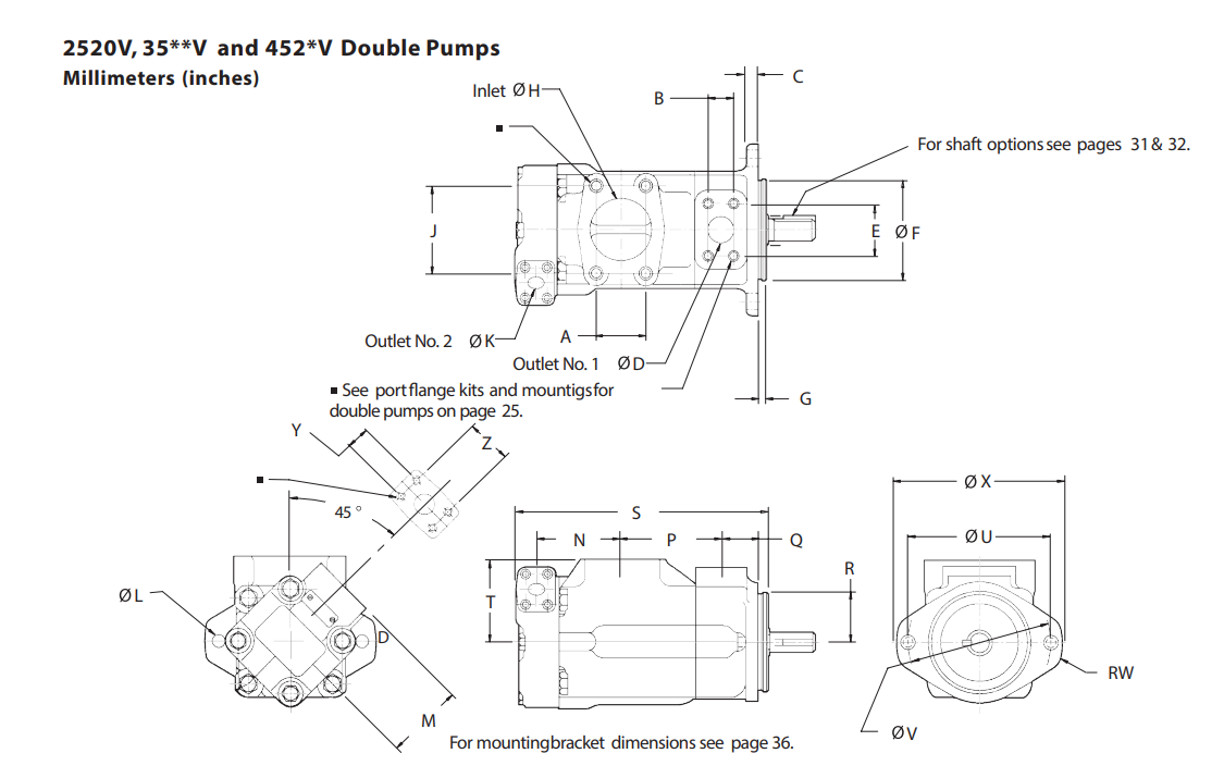 2520v 3520v 3525v 4520v 4525v 4535v Dvojlopatkov&eacute; hydraulick&eacute; čerpadlo Inštalačn&eacute; rozmery 2.png