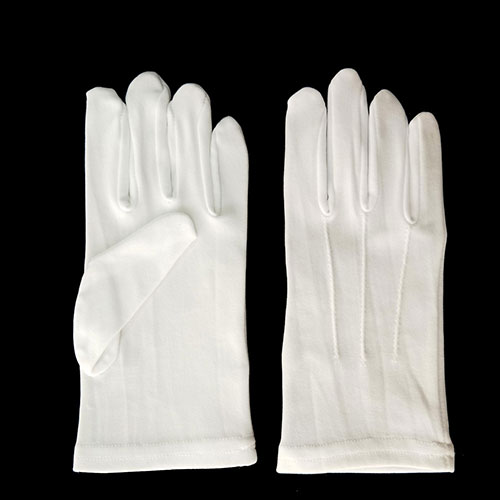 3 Straps White Doorman Parade Gloves by Polyester