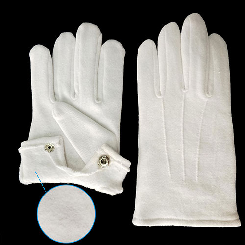 White winter cotton gloves 
