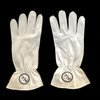 White Cotton Logo Embroidered Customization Glove