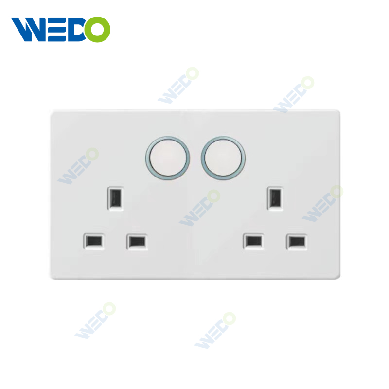 PC Double 13A Switch Socket/+2USB Reset Switch Socket for Home