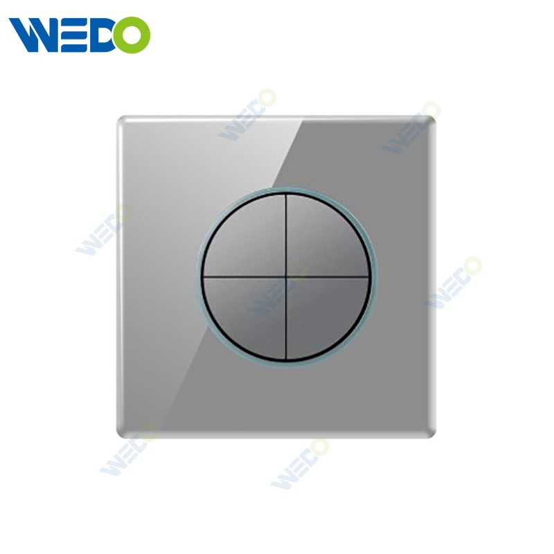 S6 Series 4G 16A 250V Light Electric Wall Switch Socket Tempered Glass Material Modern Sockets