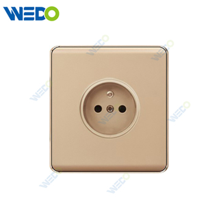 K2-P Series French Socket 250V Light Electric Wall Switch Socket 86*86cm PC Material with Chrome Frame Home Switches Twist Pattern