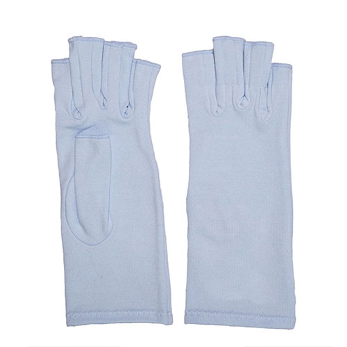 Blue Fingerless Elastic Grips Rheumatoid Arthritis Gloves