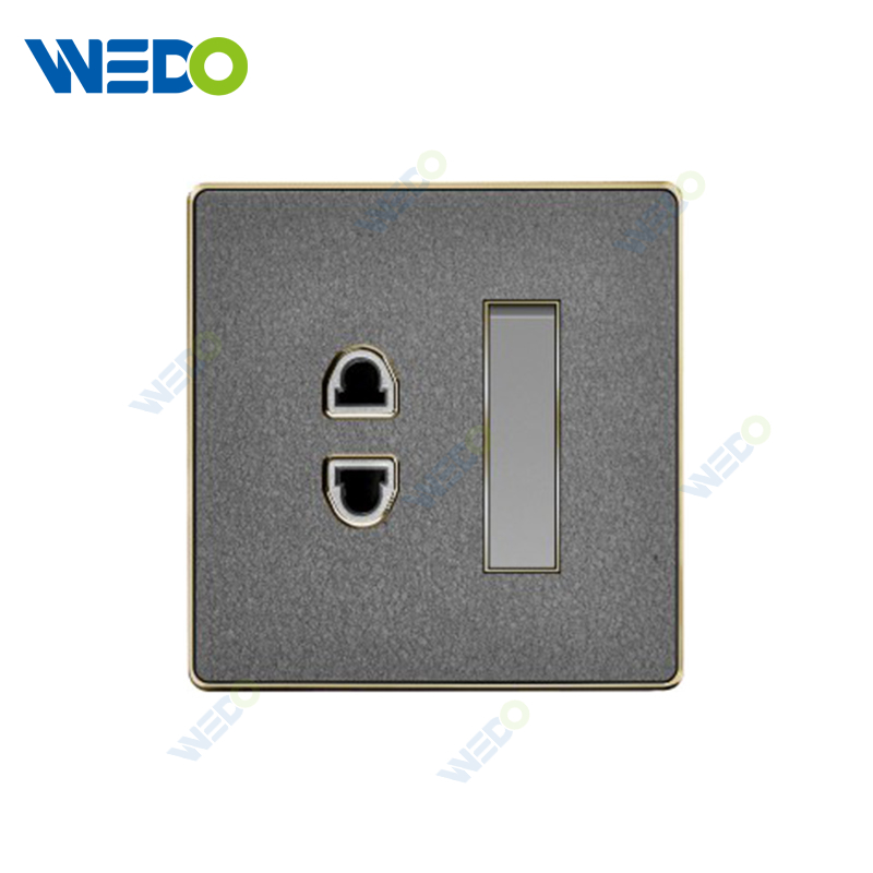ULTRA THIN A1Series 1gang 1way switch and 2gang 2pin socket Acrylic / Leather Different Color Different Style Fashion Design Wall Switch 