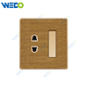 K8 Series Acrylic Wooden 1 Gang Switch 2 Pin Socket 16A 250V Light Electric Wall Switch Socket Home Switches Twist Pattern