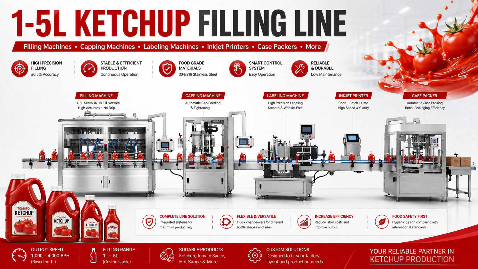 machine de remplissage de ketchup