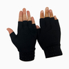 Black Fingerless Magnetic Dots Arthritis Compression Gloves