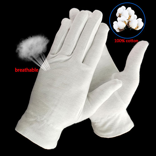 Daily Dry Hand Eczema White Gloves Cotton