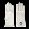 York Scottish White Square Compass Glove