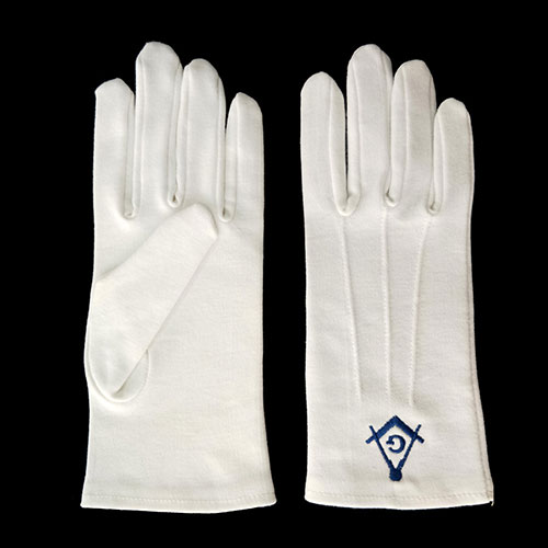 York Scottish White Square Compass Glove