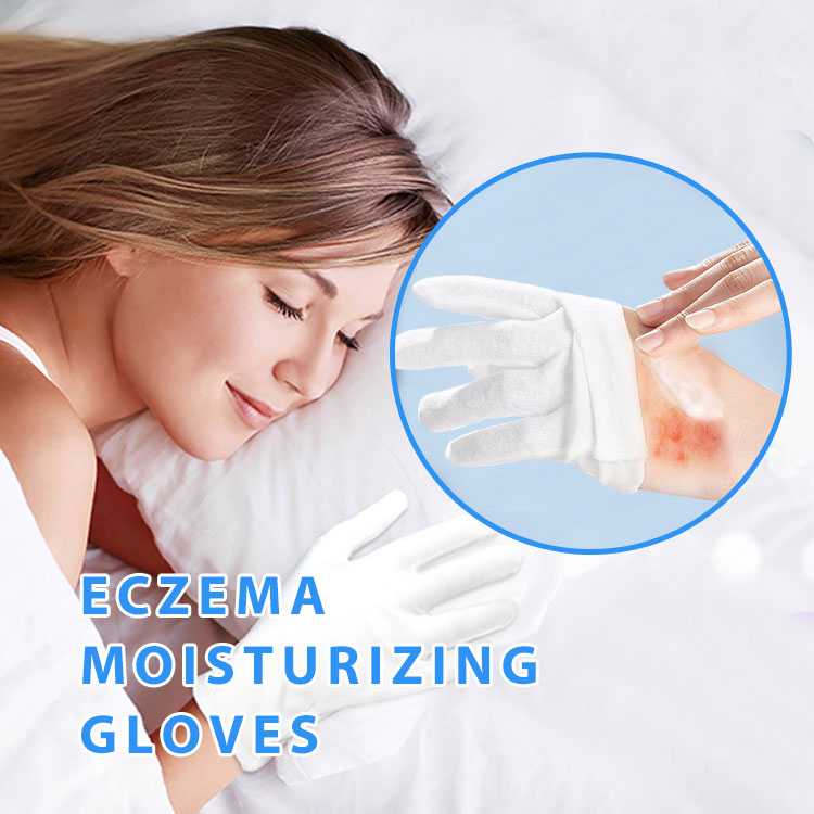 100% White Cotton Multi-Purpose Eczema Moisturizing Gloves